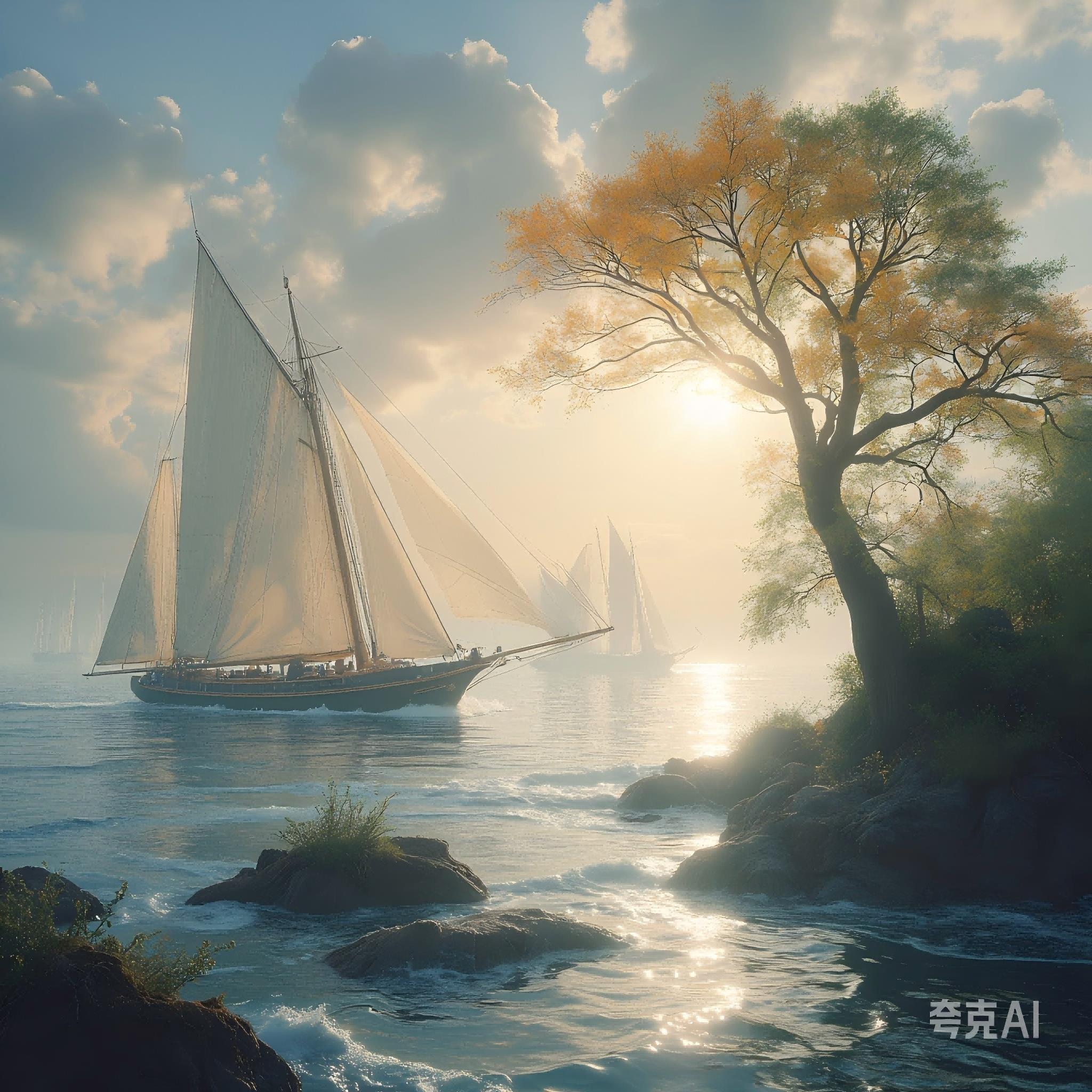 万浪孤舟,沧海一粟